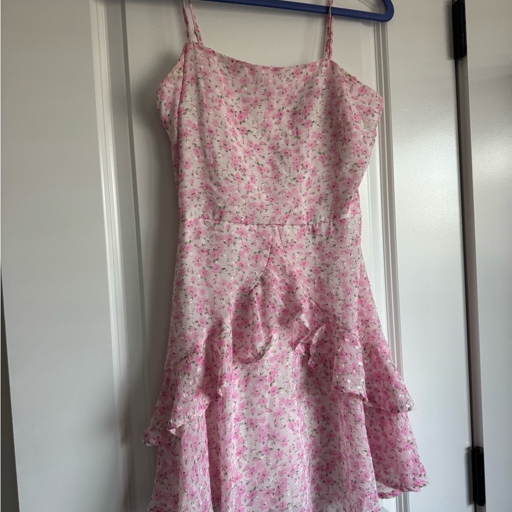 Trixxi Pink Floral Kids Dress